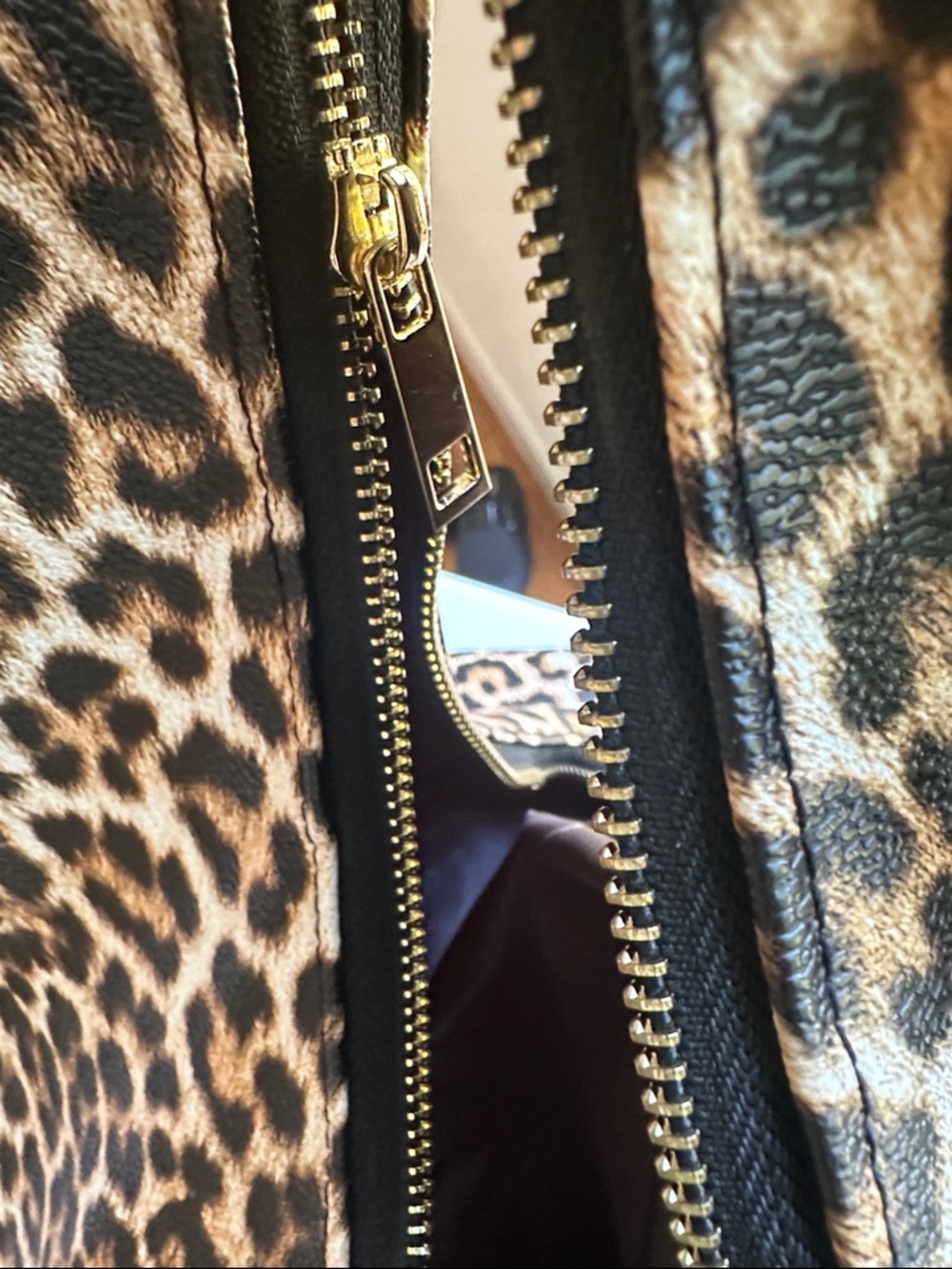 AKIRA Leopard-Print Hobo Bag - Brown, Black & Cream - Picture 8 of 9